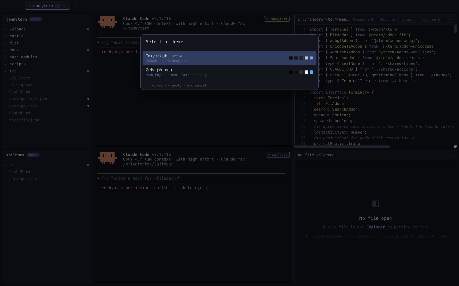 Theme picker